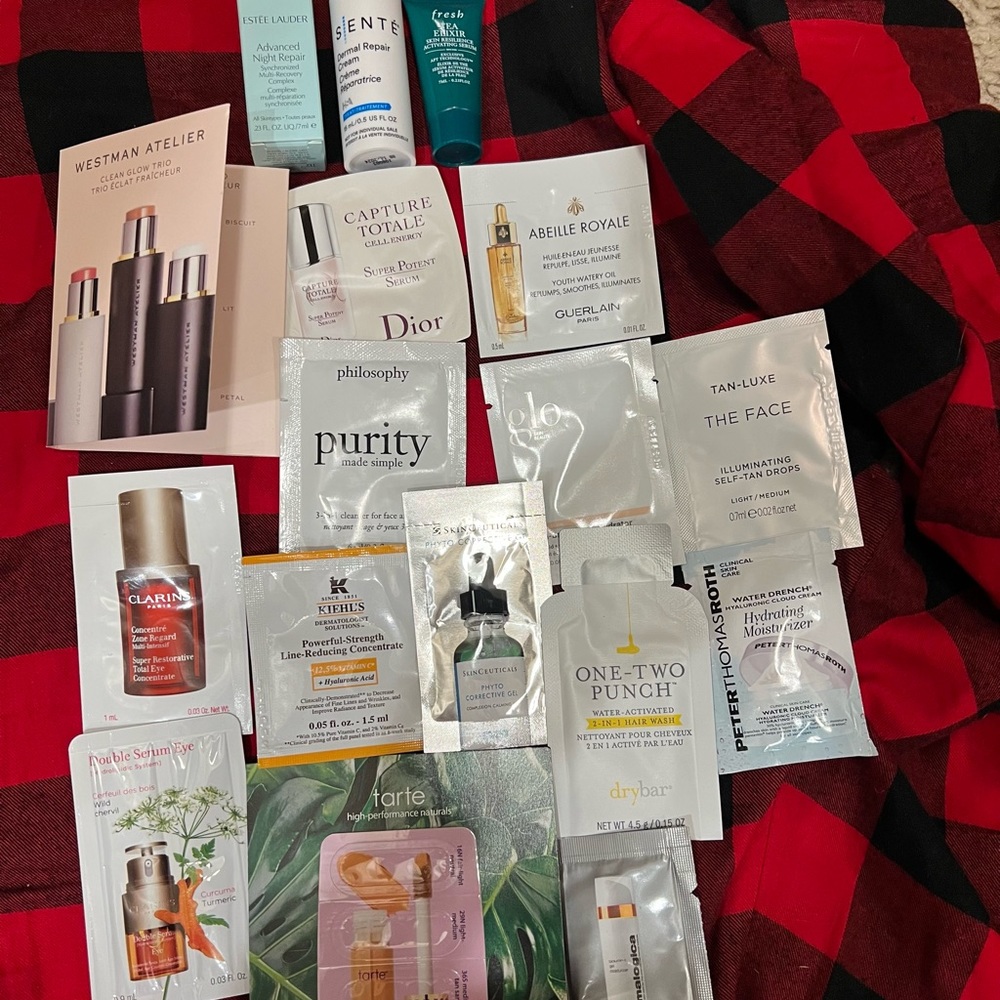 High end skincare samples.